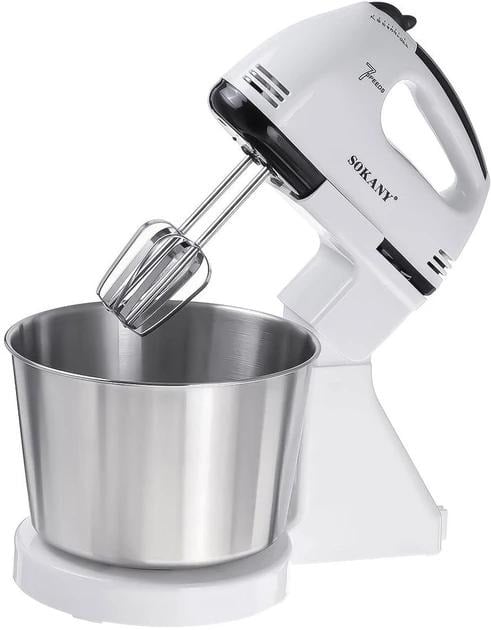 Міксер Sokany SK-6620 Stand Mixer з металевою чашею 2 л 250W (6911512a)