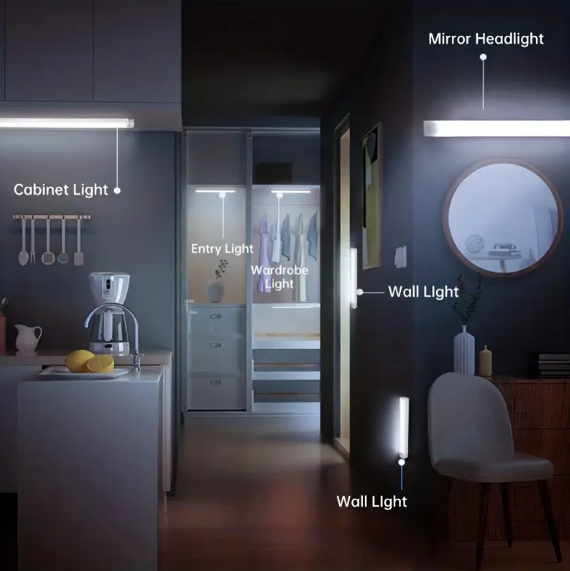 Лампа світлодіодна з датчиком руху акумуляторна на магнітах 20 см Білий теплий (2354932981) - фото 2 Лампа світлодіодна з датчиком руху акумуляторна на магнітах 20 см Білий теплий (2354932981) - фото 2