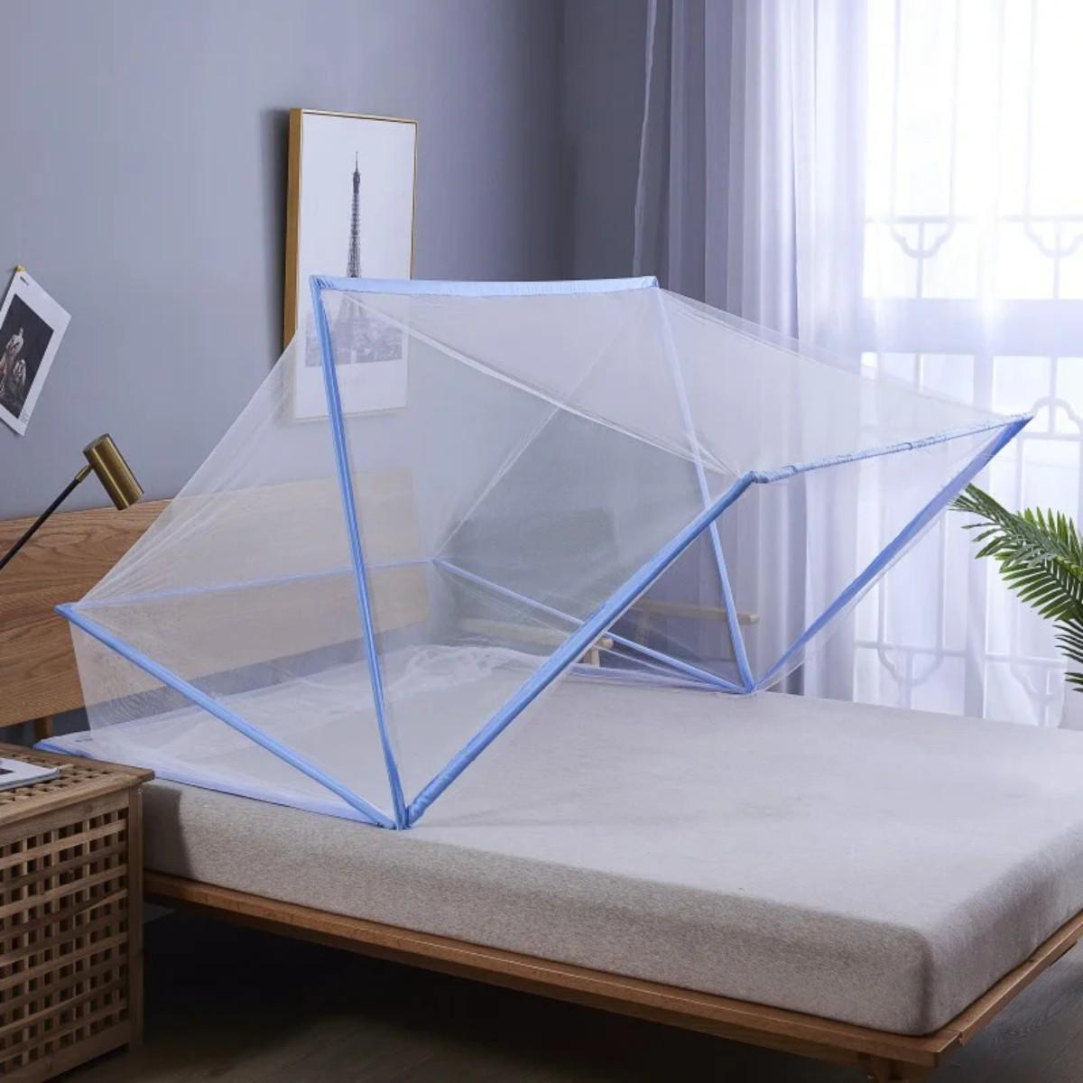 Сітка москітна Mosquito Net на ліжко складана 160х190 см - фото 3