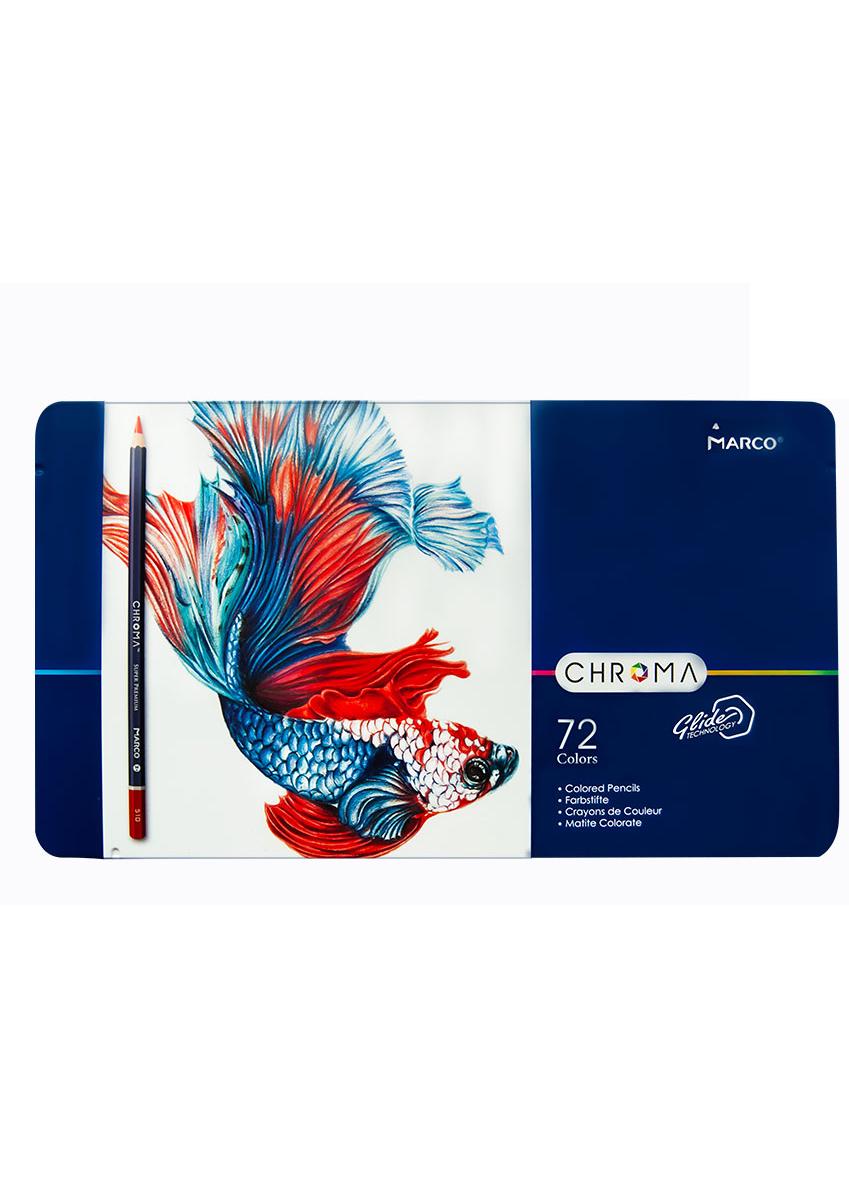 Набор карандашей Marco Chroma шестигранная металлическая коробка 72 цв. (8010-72TN)