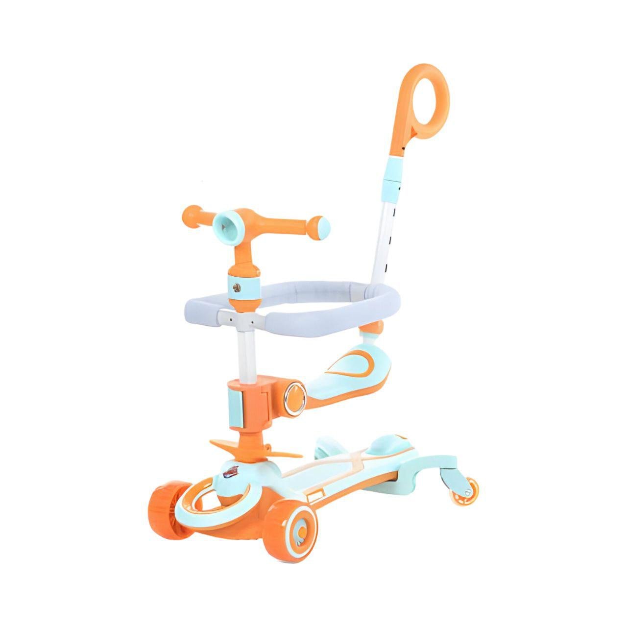 Самокат JR 3-083 5в1 сталь/пластик з музикою і світлом Помаранчевий (25111823) - фото 1 Самокат JR 3-083 5в1 сталь/пластик з музикою і світлом Помаранчевий (25111823) - фото 1