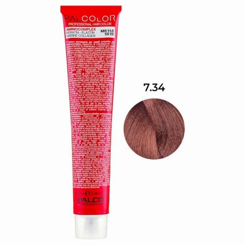 Крем-краска для волос PALCO с комплексом аминокислот 100 мл 7.34 блонд средний золотисто-медный (2518056537)