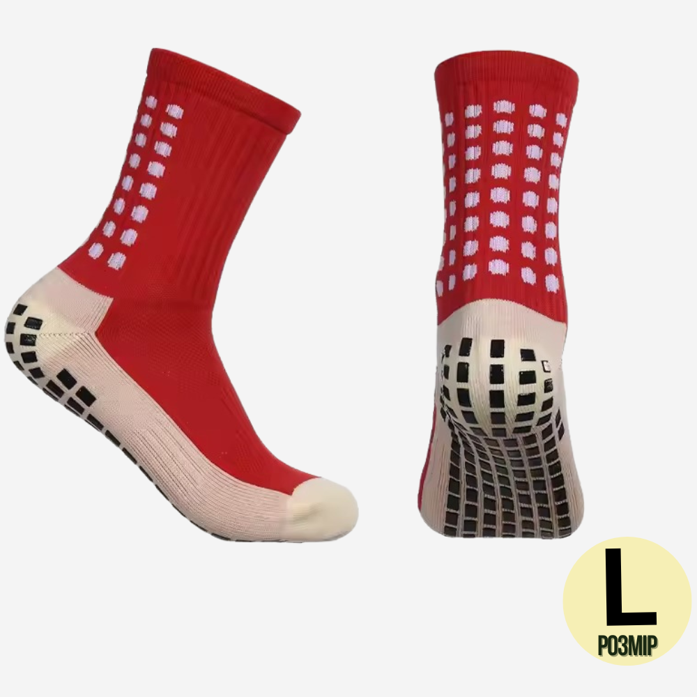 Шкарпетки спортивні з антиковзаючим покриттям L Червоний (2556957277) - фото 5