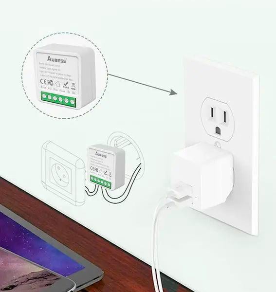 Реле смарт Wi-Fi Aubess Mini Smart Switch Tuya Smart Life 16А (2145731277) - фото 3 Реле смарт Wi-Fi Aubess Mini Smart Switch Tuya Smart Life 16А (2145731277) - фото 3