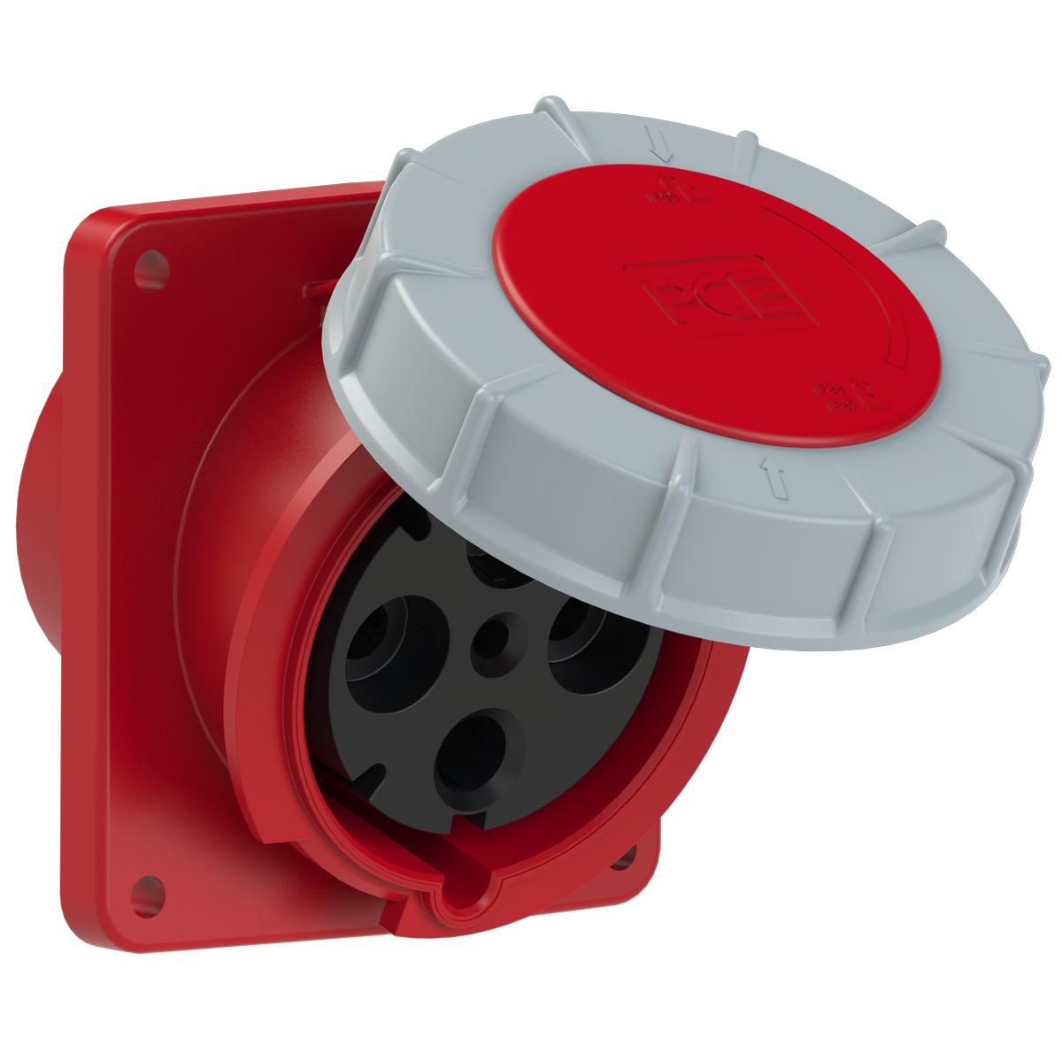 Силова розетка вбудована похила PCE 3P+E IP67 125A 400V (444-6)