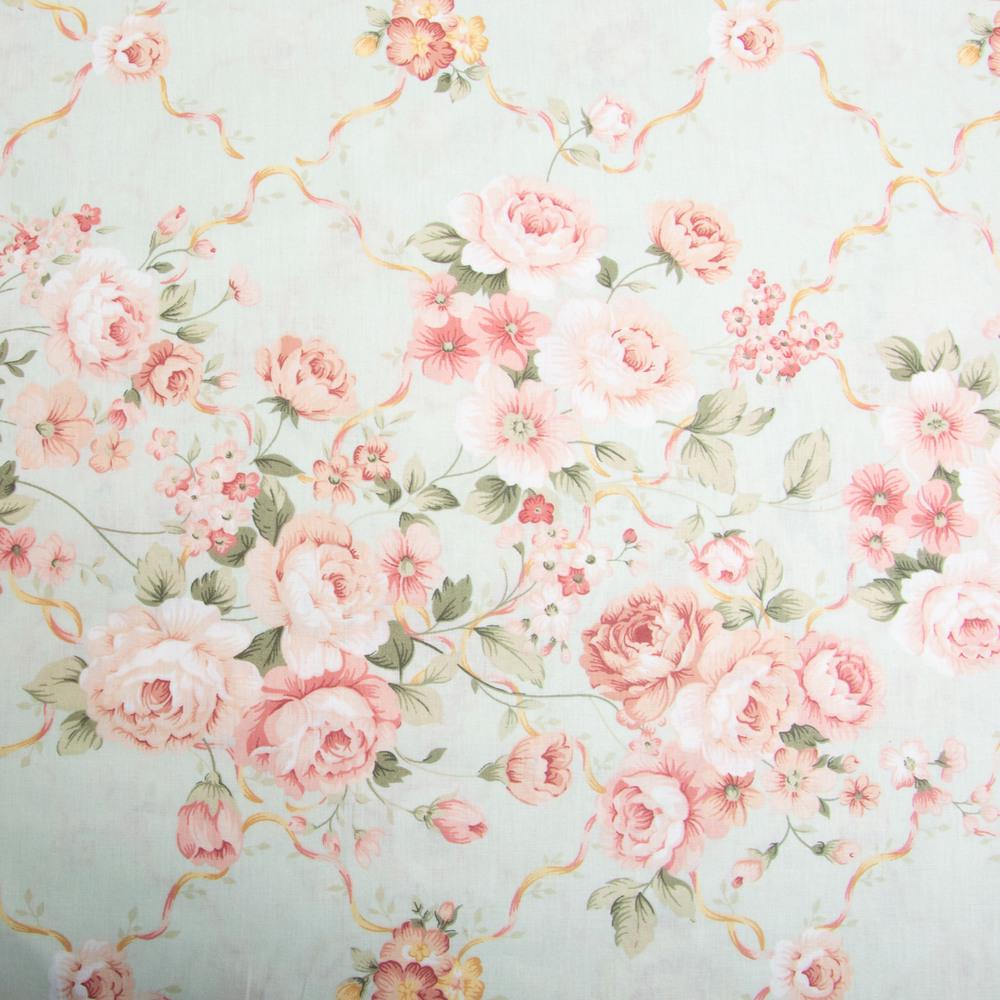 Ткань бязь ранфорс для постельного белья Монсарда 130 гр/м2 240 см Мятный (12.23615/58)