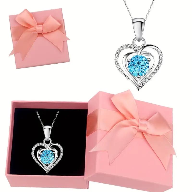 Підвіска з блакитними фіанітами Серце океану в подарунковій коробочці (2562424714) - фото 5 Підвіска з блакитними фіанітами Серце океану в подарунковій коробочці (2562424714) - фото 5