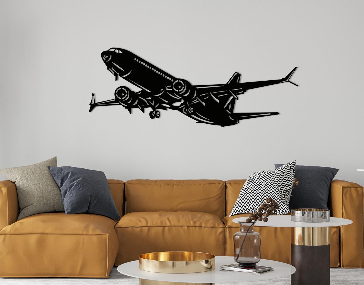Декоративное панно на стену Upwood Decor Airplane 2 34,2х90 см Black (1583388268)