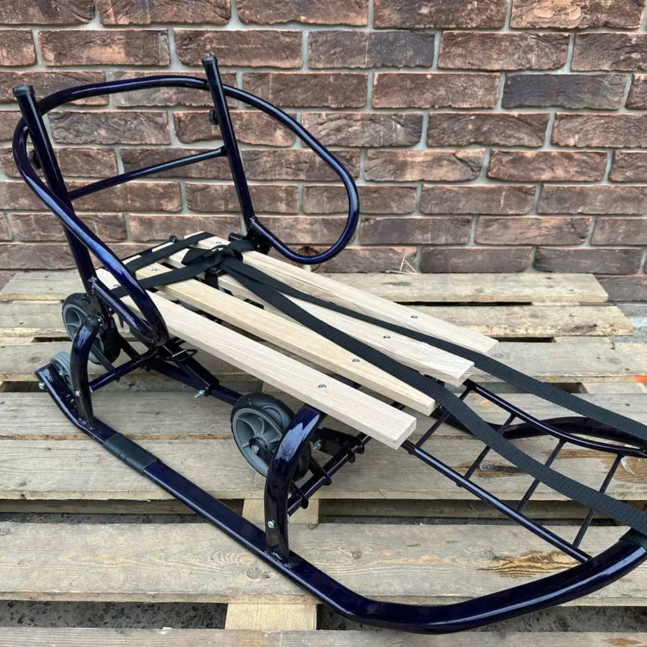 Санки-трансформер детские с колесами Патриот LUX 2026 Синий - фото 12