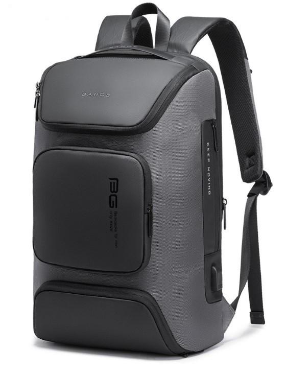 Рюкзак міський Bange BG-7078 30 л з відсіком для ноутбука до 15,6'' USB-роз'єм Gray (19377)