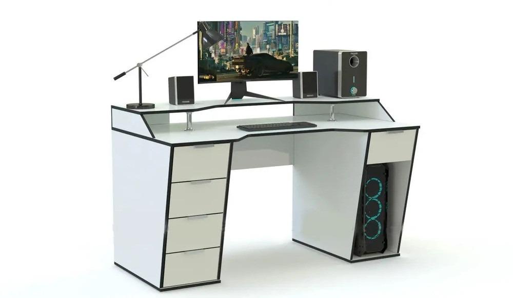 Стол геймерский COMFORT X1400 с надстройкой и ящиками