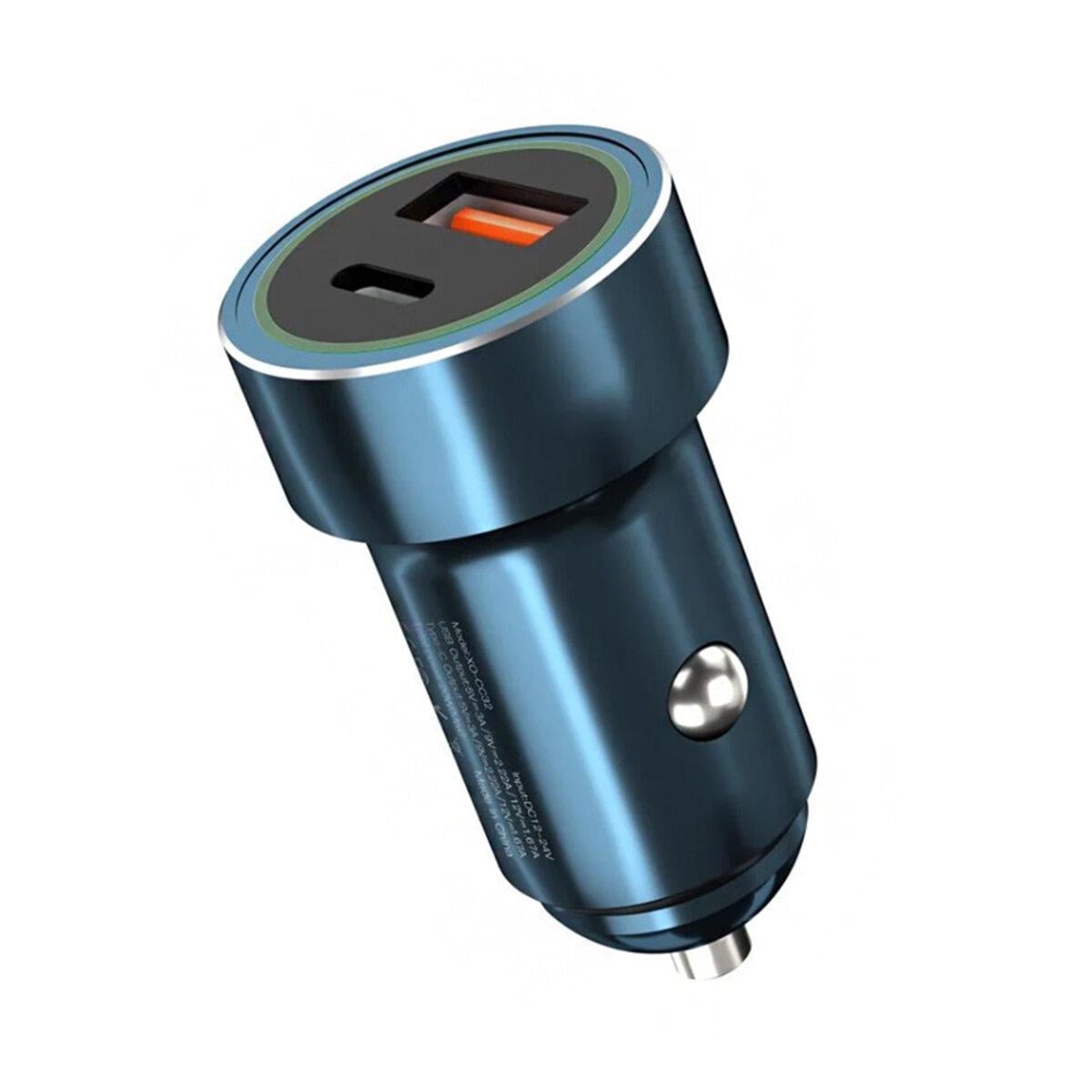 Зарядний пристрій Xo CC32 PD/QC3.0 20 W USB/Type-c Синій Зарядний пристрій Xo CC32 PD/QC3.0 20 W USB/Type-c Синій