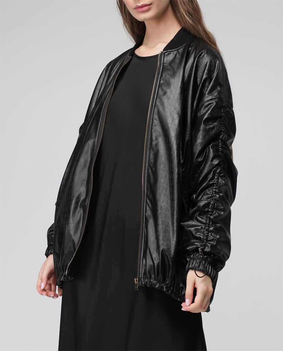 Куртка oversize з екошкіри жіноча MISS SECRET чорна S-M Куртка oversize з екошкіри жіноча MISS SECRET чорна S-M