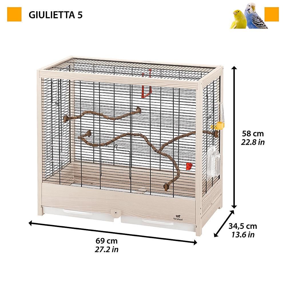Клетка для канареек и маленьких птиц Ferplast Giulietta 5 69x34,5x58 см (52067117) - фото 2
