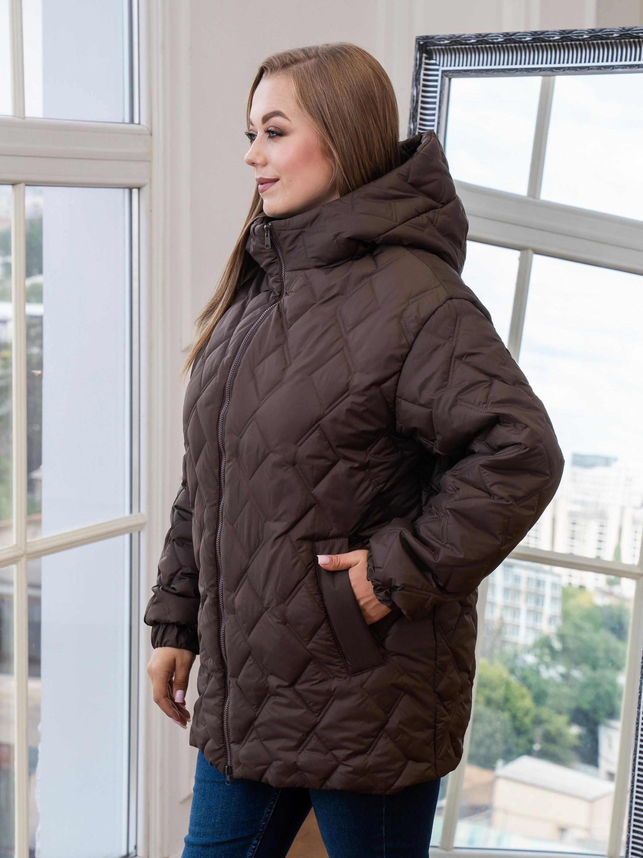 Куртка женская демисезонная UF-Fashion 00129-mt р. 68 Мокко (29200459) - фото 6 Куртка женская демисезонная UF-Fashion 00129-mt р. 68 Мокко (29200459) - фото 6