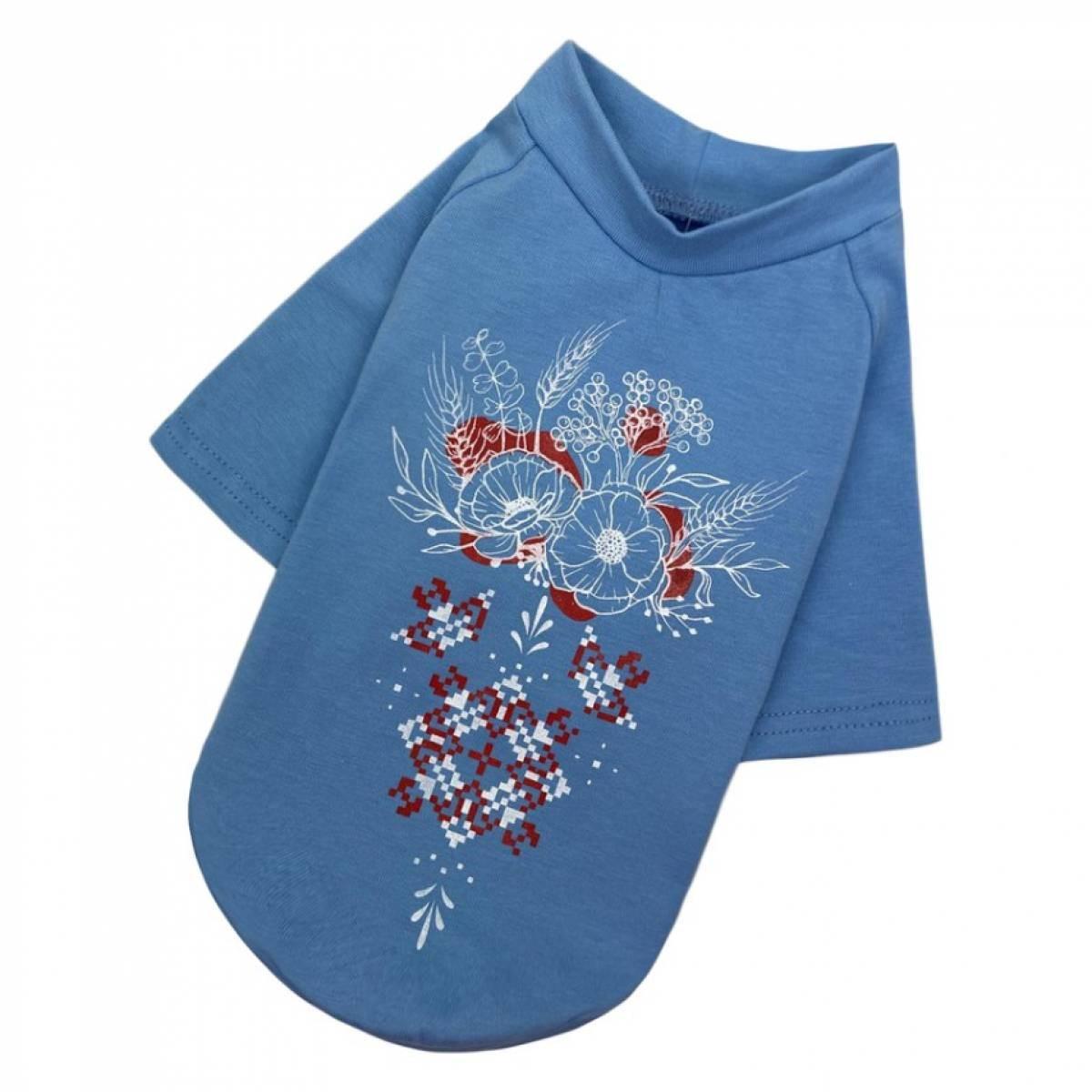 Футболка для собак Dogs Bomba Вышиванка р. 3 Голубой (64152880)