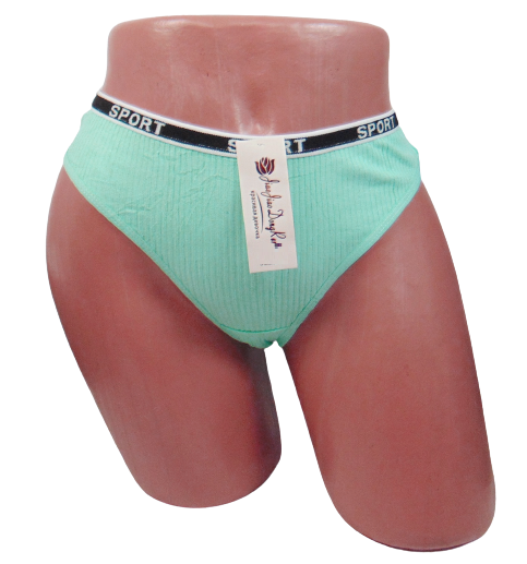Женские трусики стринги JiaoJiao 2428 в рубчик XL Зеленый (1687688538)