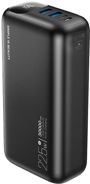 Повербанк Videx 30000 mAh 22,5W Black (VPB-297-B)