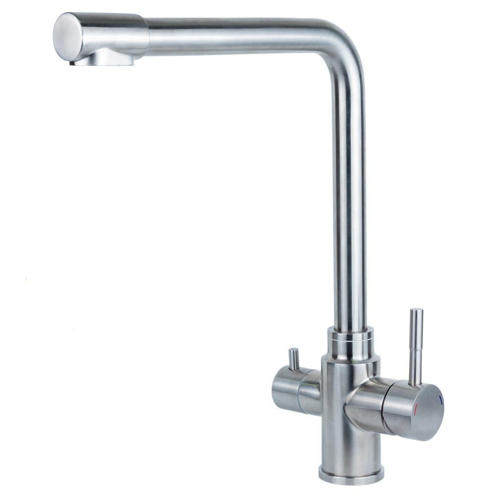 Смеситель для кухни AQUATICA KT-4B770P 9722121 на две воды Сатин (222490)