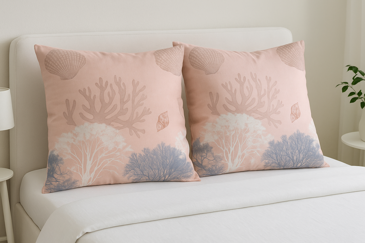 Наволочки Trees and shells из бязи 70х70 см 2 шт. (G-2505TaS/x70)