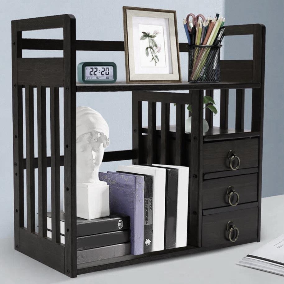 Полка книжная настольная из дерева Гериния Венге (КПА-018112) Полка книжная настольная из дерева Гериния Венге (КПА-018112)