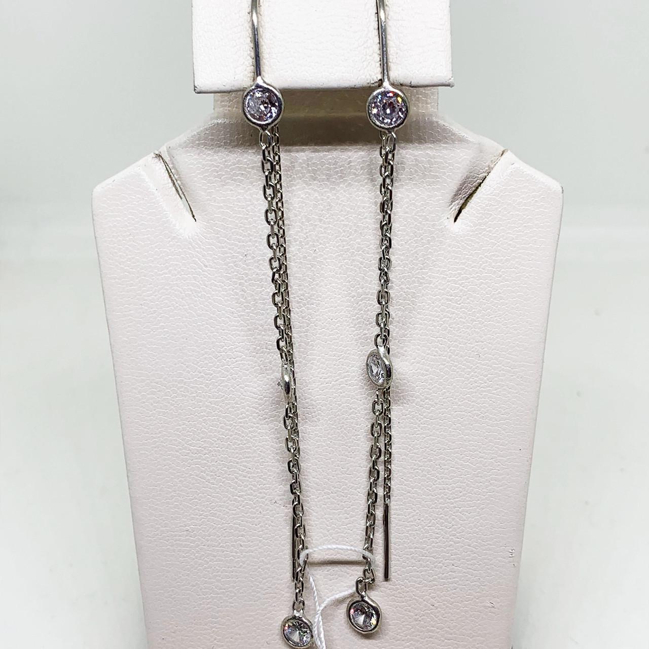 Серьги-протяжки серебряные 3,2 г (1646451724) Серьги-протяжки серебряные 3,2 г (1646451724)