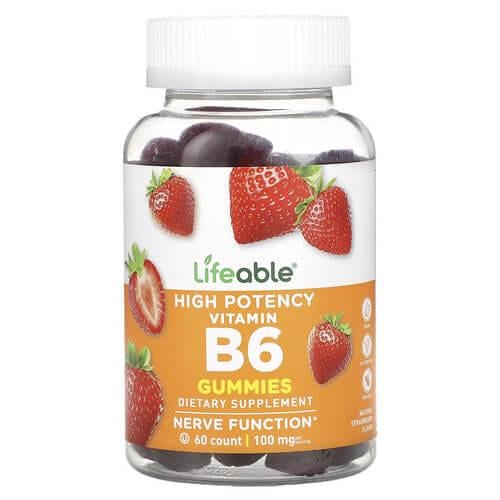 Пиридоксин B-6 Lifeable Vitamin B6 60 Gummies (LFB-73020)