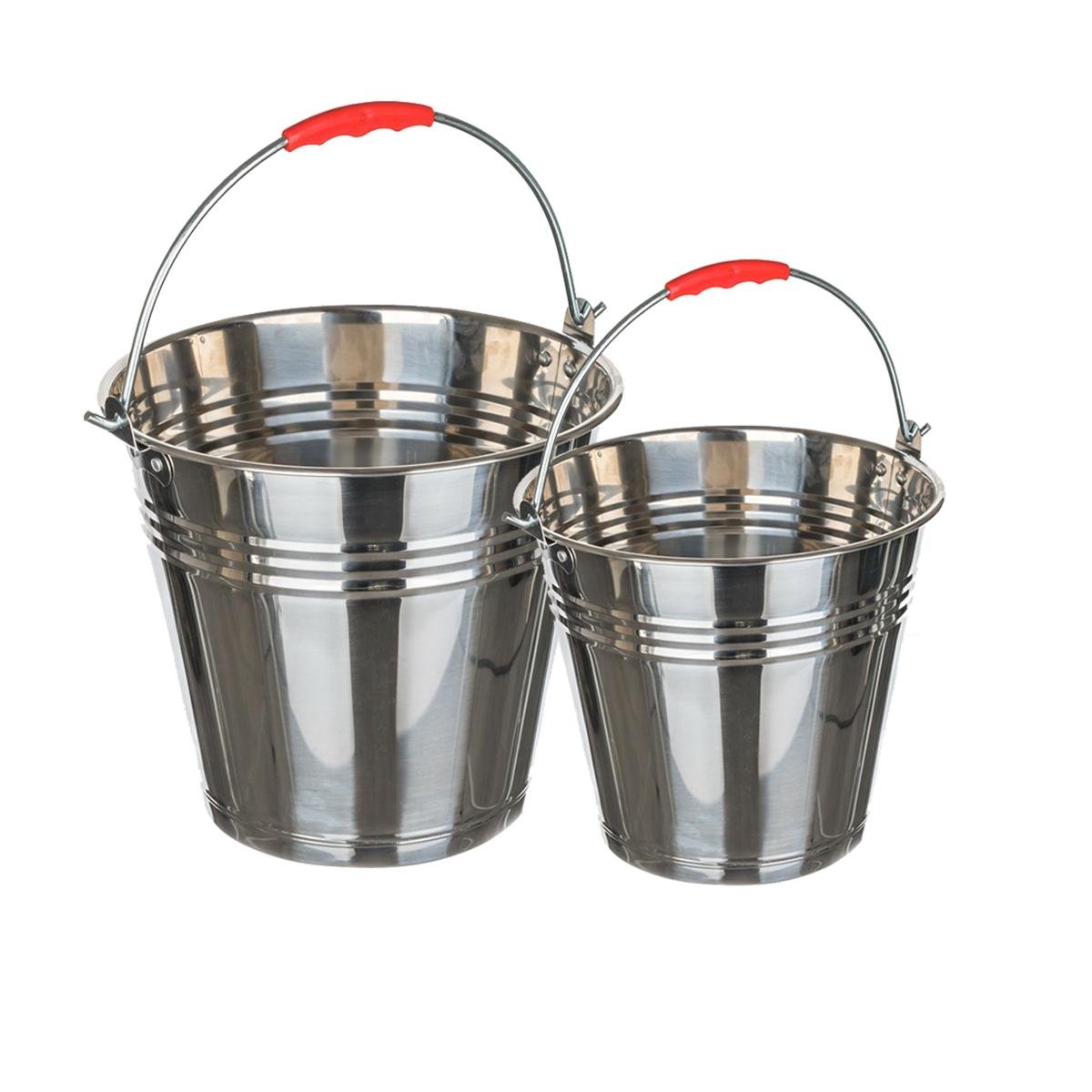 Відро із нержавіючої сталі 2 штуки 6 л/8 л