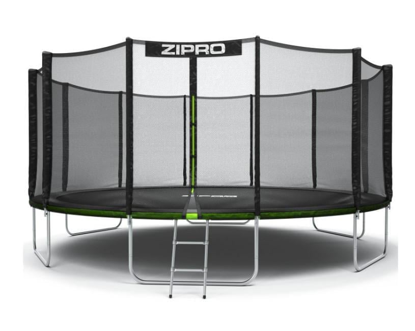 Батут із внутрішньою сіткою Zipro Jump Pro 16 футів 496 см Чорно-зелений (5902659840752) Батут із внутрішньою сіткою Zipro Jump Pro 16 футів 496 см Чорно-зелений (5902659840752)