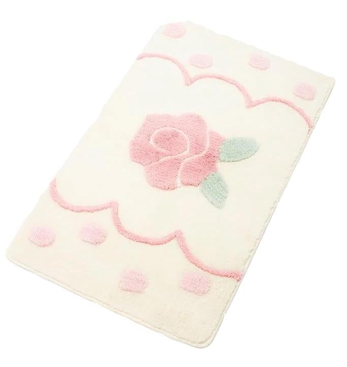 Коврик для ванной комнаты Rose Dot 60х100 см Кремово-розовый (258880)