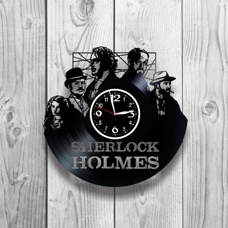 Часы настенные Шерлок Холмс 0429 из виниловой пластинки Часы настенные Шерлок Холмс 0429 из виниловой пластинки