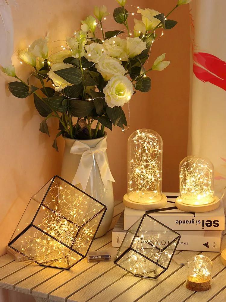 Гирлянда-нить BRS Роса 100LED на батарейках АА 10 м Gold (22870959) - фото 7