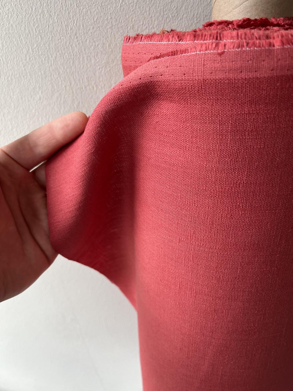 Тканина скатерна LINEN PLUS 100% льон 143 см 1584 Кораловий - фото 2 Тканина скатерна LINEN PLUS 100% льон 143 см 1584 Кораловий - фото 2