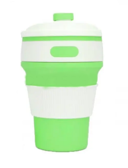 Складной силиконовый стакан Collapsible Coffe Cup 350 мл R30043 Зеленый (6353464d)