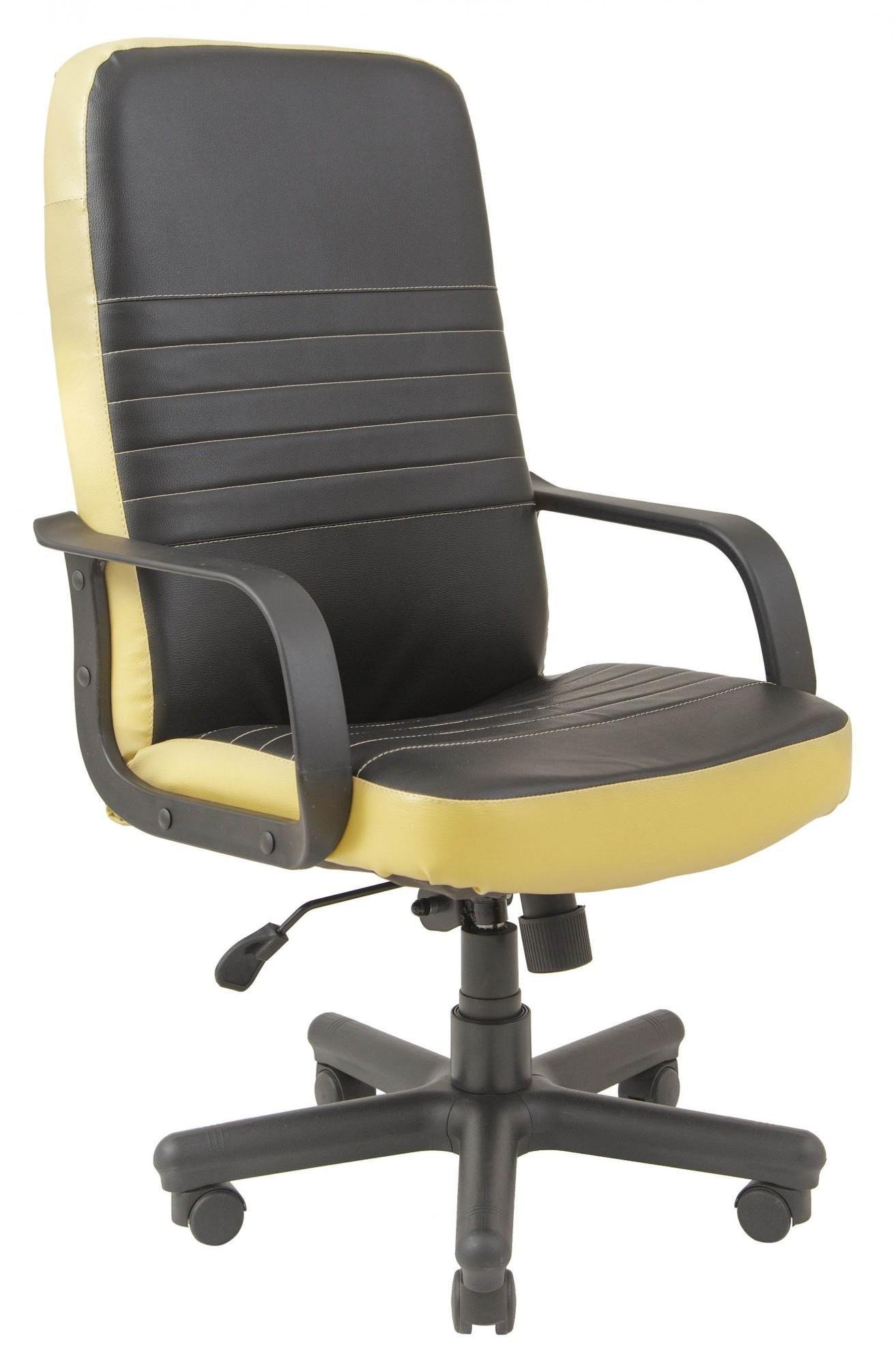 Крісло офісне комп'ютерне Prius Fly 2230/2201 ПлаStick М1 Tilt Черно-Бежевий