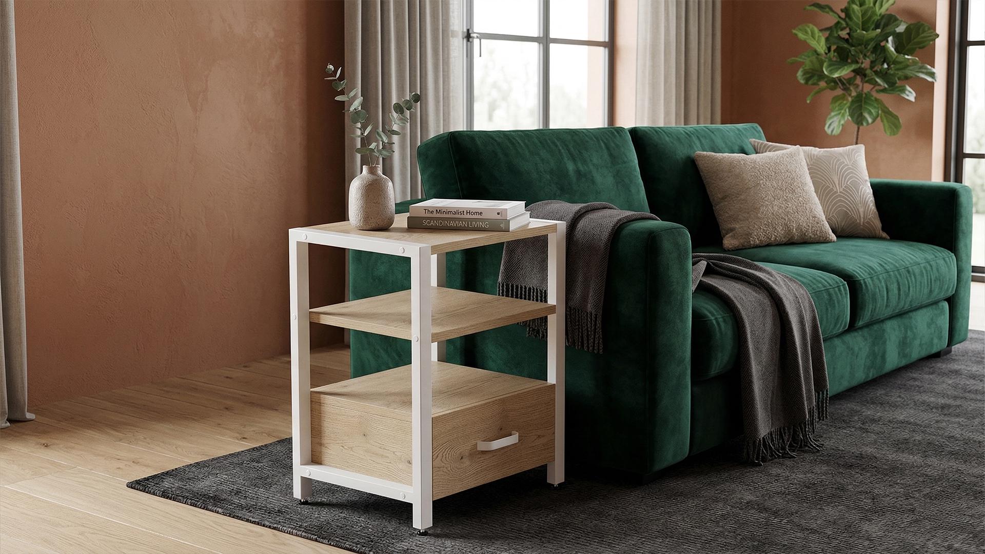 Тумба универсальная Ferrum-decor Вивьен ДСП 16 мм 1/1 50x41x40 белый/Дуб Кремона Торро (FRD-107813)