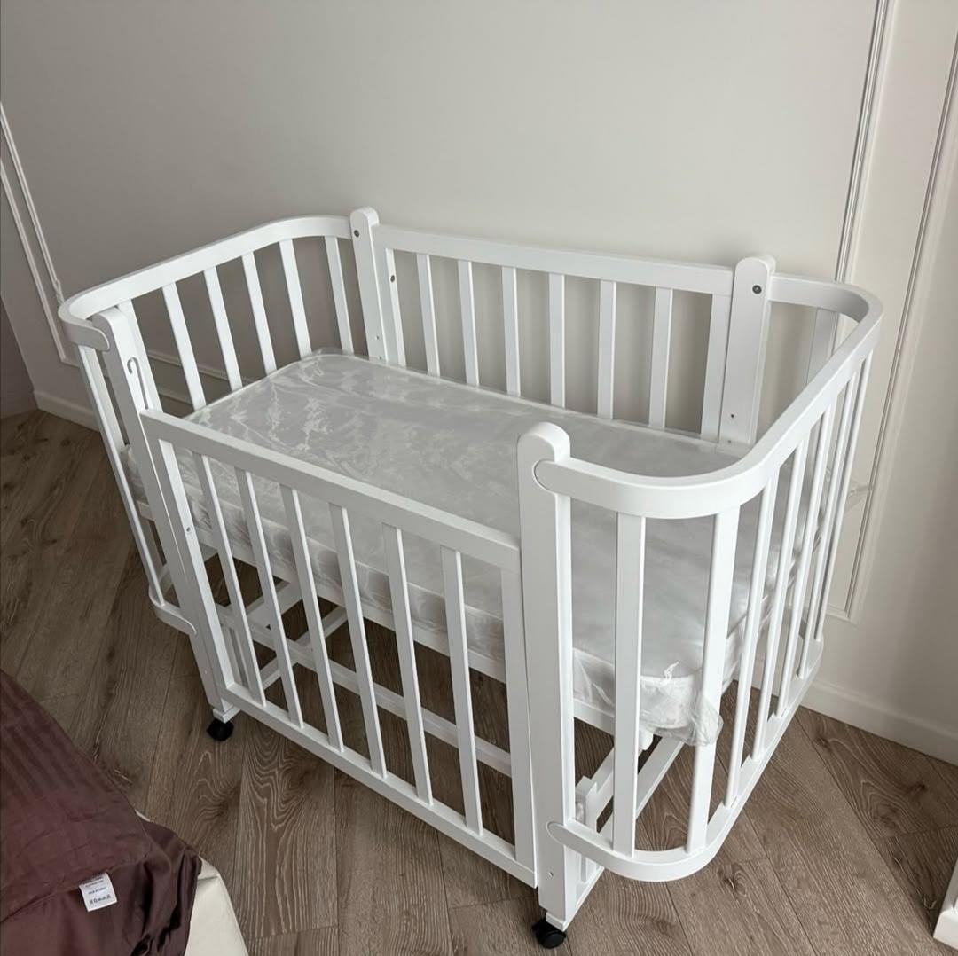 Кроватка детская Prestige матрас/маятник поздовжний дерево бук Белый - фото 2 Кроватка детская Prestige матрас/маятник поздовжний дерево бук Белый - фото 2