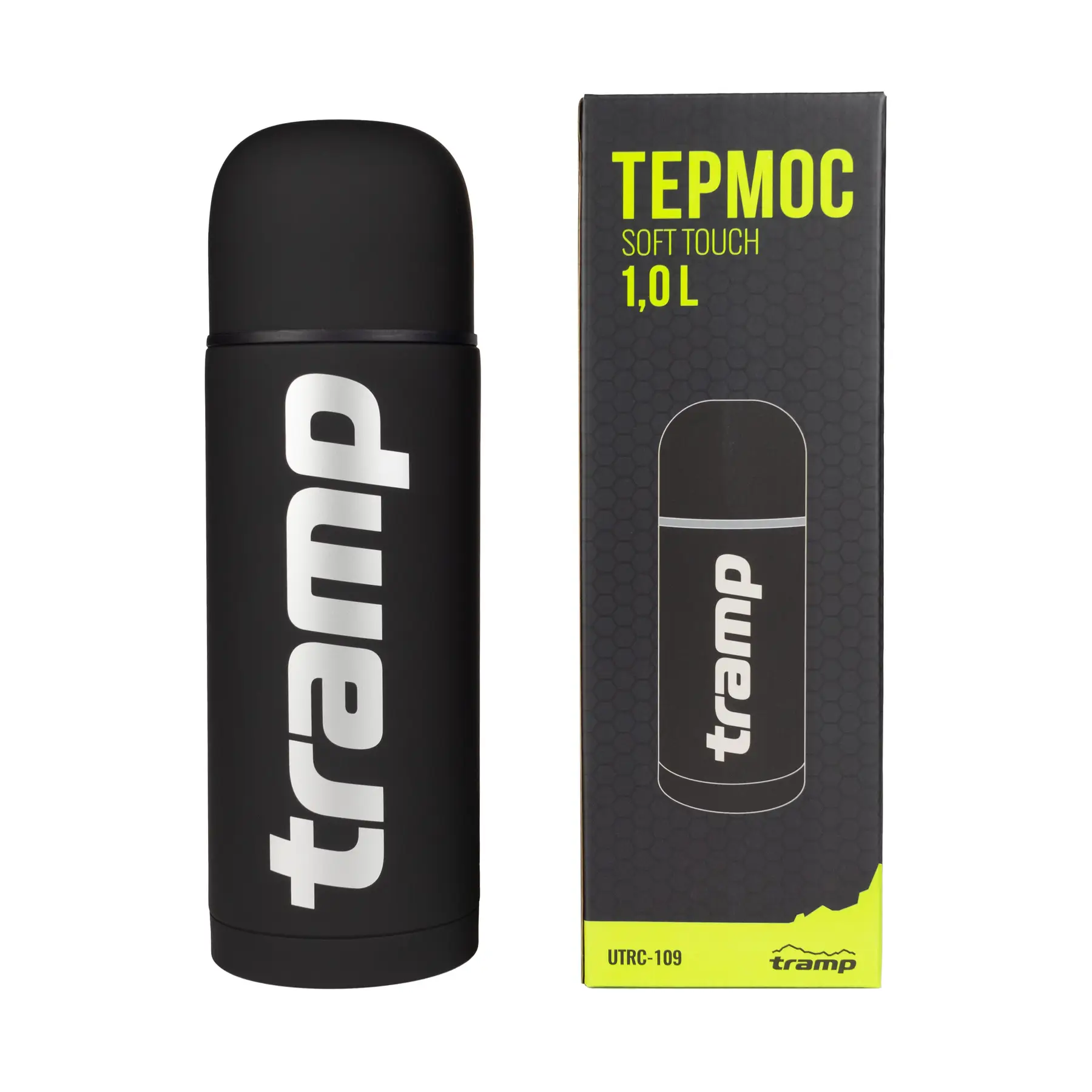 Термос Tramp Soft Touch UTRC-109 1 л Black (UTRC-109-Black) - фото 2