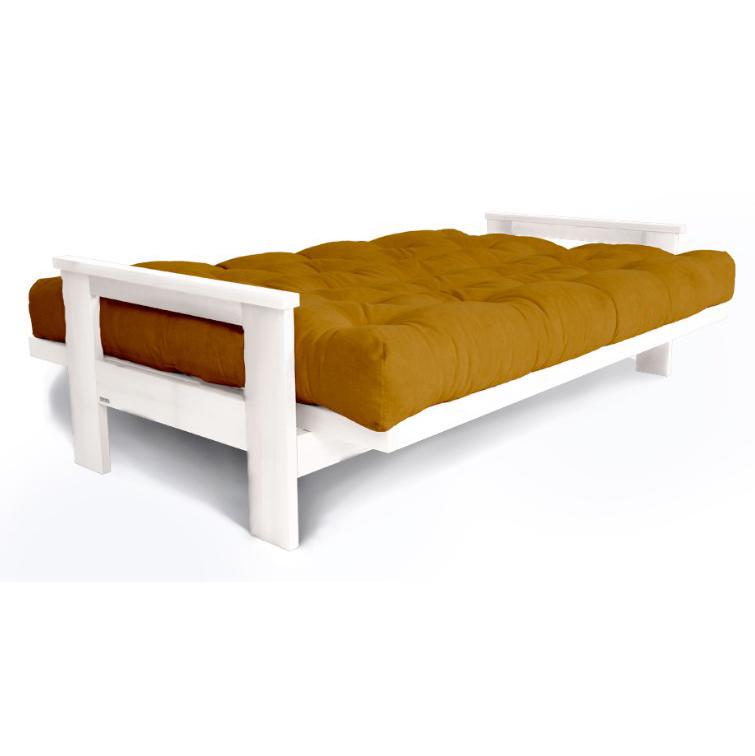 Диван-футон раскладной Woodman Mexico из массива дерева Белый/Оранжевый - фото 2
