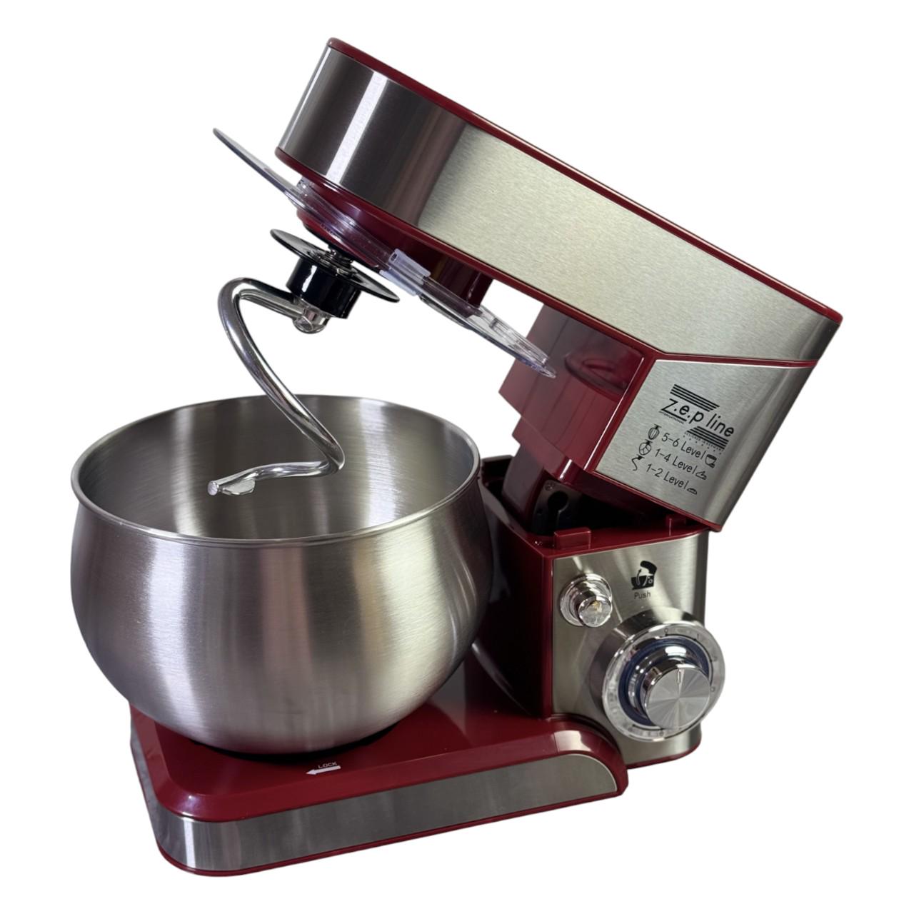 Тістоміс стаціонарний Zepline ZP-105 з комплектом насадок та захисною кришкою 3500 Вт 6 л (є193) - фото 2 Тістоміс стаціонарний Zepline ZP-105 з комплектом насадок та захисною кришкою 3500 Вт 6 л (є193) - фото 2