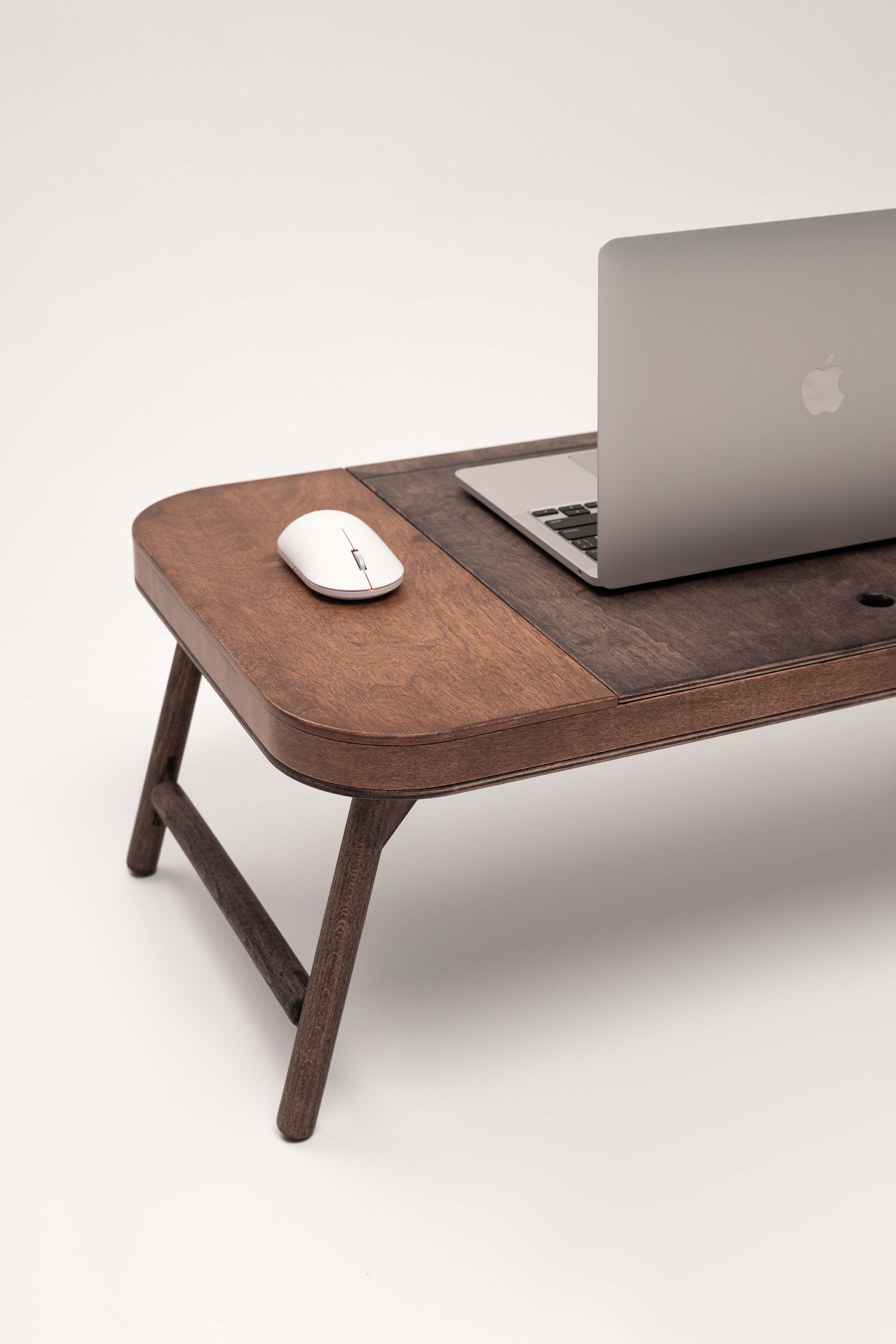 Столик для ноутбуку Spillno Гранде що регулюється Темно-коричневий (20002) - фото 3 Столик для ноутбуку Spillno Гранде що регулюється Темно-коричневий (20002) - фото 3