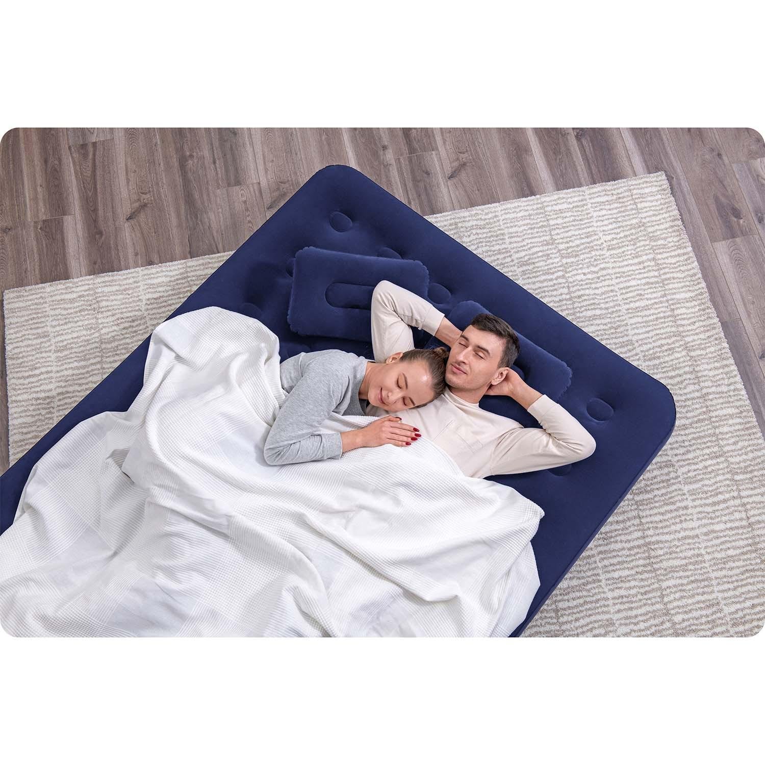 Матрац надувной Bestway с насосом 203x152 см Синий (67374) - фото 9