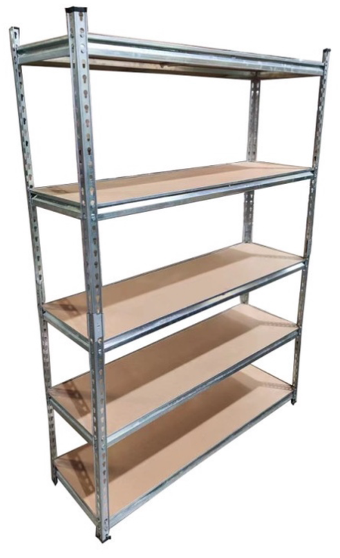 Стелаж Mirpol 130x40x183 см 5 полиць 300 кг Коричнево-хромовий (29438445)