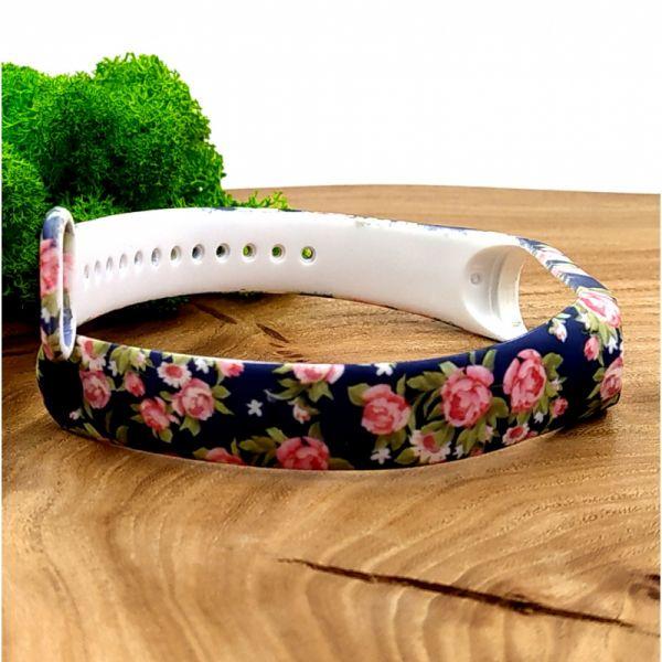 Ремешок силиконовый Mi Band 3/4 Rose Blue - фото 3