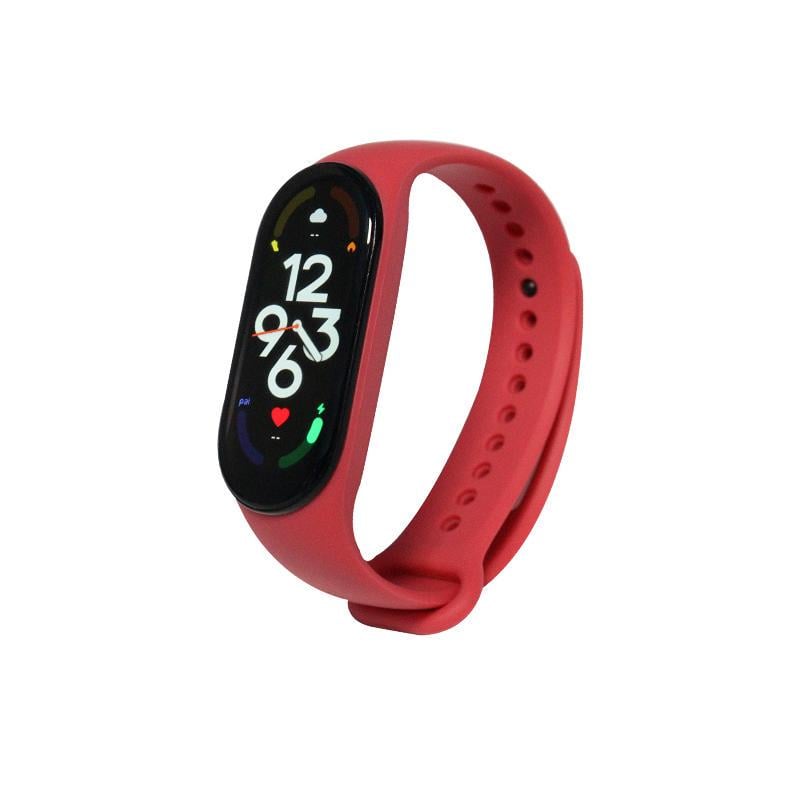 Ремінець Xiaomi Mi Smart Band 7/6/5 сіліконовий Рожевий/Червоний (1342P)