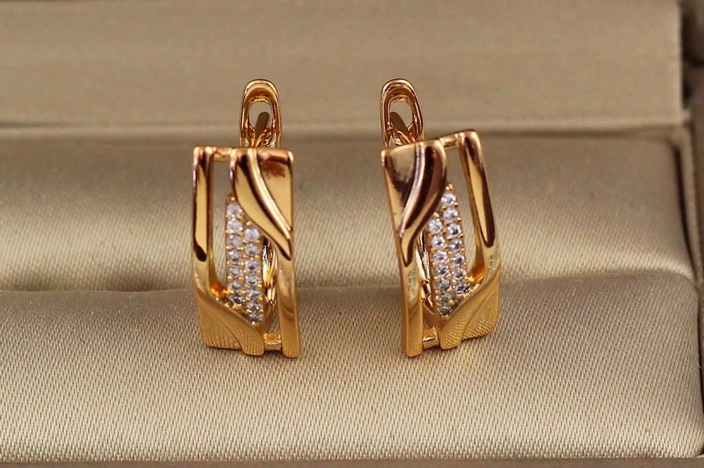 Серьги Xuping Jewelry Аризона 1,6 см Золотистый (1870617460)