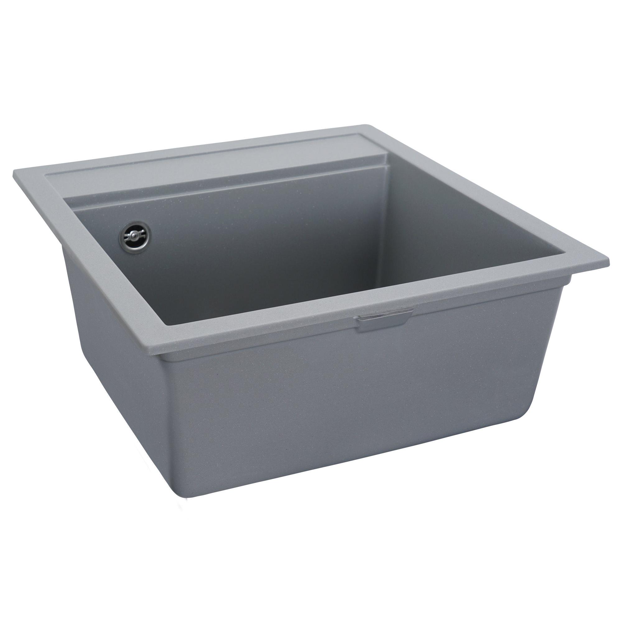 Мийка гранітна для кухні Platinum 5149 FIESTA матова Сірий металік - фото 2 Мийка гранітна для кухні Platinum 5149 FIESTA матова Сірий металік - фото 2