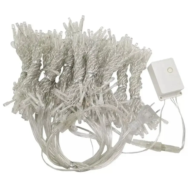 Гирлянда штора RD-9003 200 LED 2х2 м 20 сосульок Теплый белый (1290388273)