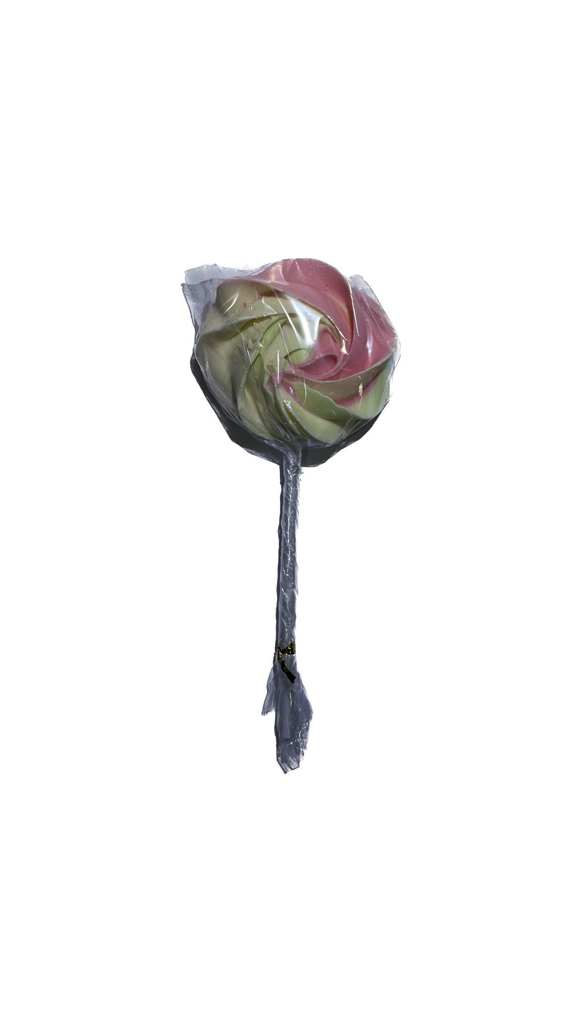 Конфета на палочке на торт безе 1 шт. Розовый/Желтый