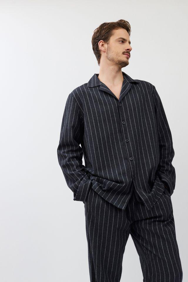 Піжама чоловіча Aruelle Caleb-long сорочка та штани XL Темно-сірий (37878-11-216) - фото 4 Піжама чоловіча Aruelle Caleb-long сорочка та штани XL Темно-сірий (37878-11-216) - фото 4